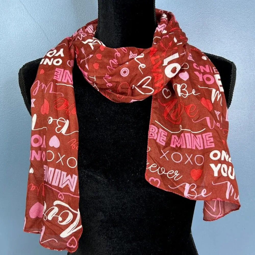 NEW Valentine's Day BE MINE, ONLY YOU, XOXO Red Womens Silky Sheer 11